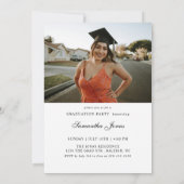 Invitation Fête de fin d'études diplômé récent Script 2 Photo (Dos)