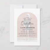 Invitation Fête de fin d'études élégante (Dos)