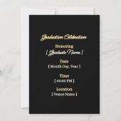 Invitation Fête de fin d'études élégante sur mesure « Le Dern (Dos)