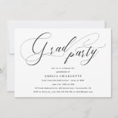 Invitation Fête de fin d'études en calligraphie de script noi (Devant)
