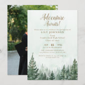 Invitation Fête de fin d'études en forêt d'aventure Phot (Devant / Derrière)