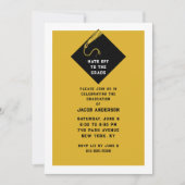 Invitation Fête de fin d'études en or (Devant)