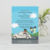 Invitation Fête de fin d'études en voiture (Debout devant)