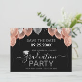 Invitation Fête de fin d'études Enregistrer la date Invitatio (Debout devant)