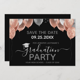 Invitation Fête de fin d'études Enregistrer la date Invitatio