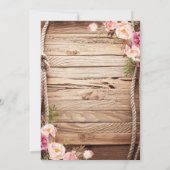 Invitation Fête de fin d'études Floral Rustic Pays Bois (Dos)