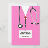 Invitation Fête de fin d'études Médicales (Devant)