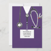 Invitation Fête de fin d'études Médicales (Devant)