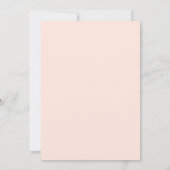 Invitation Fête de fin d'études Minimal Peach (Dos)