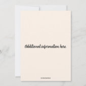 Invitation Fête de fin d'études modifiable (Dos)