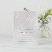 Invitation Fête de fin d'études PixDezines Iridescent Blush R (Debout devant)