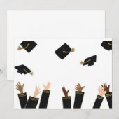 INVITATION FÊTE DE FIN D'ÉTUDES POUR LE LAURÉAT (Devant / Derrière)