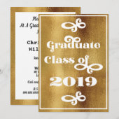 Invitation Fête de fin d'études rétro Promotion 2019 (Devant / Derrière)