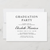 Invitation Fête de fin d'études supérieures avec un script él (Dos)