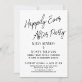 Invitation Fête de fin heureuse, une réception simple après l (Devant)
