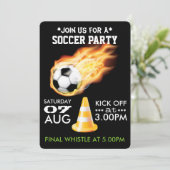Invitation Fête de foot ou soccer (Debout devant)