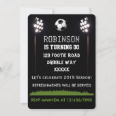 Invitation Fête de foot ou soccer (Dos)