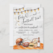 Invitation Fête de football à la maison ou Tailgate Baby Q Do (Devant)