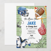 Invitation Fête de Football, Match, Touché (Devant / Derrière)