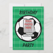 Invitation Fête de football photo personnalisable (Devant)