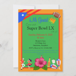Invitation Fête de football sur le thème latin