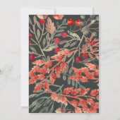 Invitation Fête de Friendsgiving avec feuillage d'automne aqu (Dos)