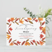 Invitation Fête de Friendsgiving dîner de Thanksgiving automn (Debout devant)