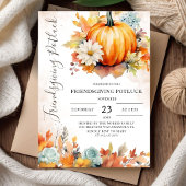 Invitation Fête de Friendsgiving moderne avec potluck