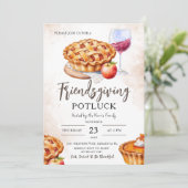 Invitation Fête de Friendsgiving Potluck (Debout devant)