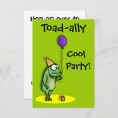 Invitation Fête de Frog (Devant / Derrière)