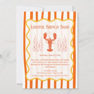 Invitation Fête de fruits de mer d'été - Brunch de l'ébulliti