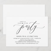 Invitation Fête de fugue éternellement heureuse, romantique (Devant / Derrière)