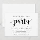 Invitation Fête de fuite amoureuse et de bonheur éternel (Devant / Derrière)