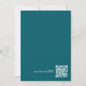 Invitation Fête de Garçon Moderne Sapeur avec Scan pour rsvp (Dos)