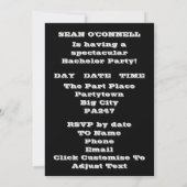 Invitation Fête de garçon sophistiquée (Dos)