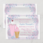 Invitation Fête de glace (Devant / Derrière)