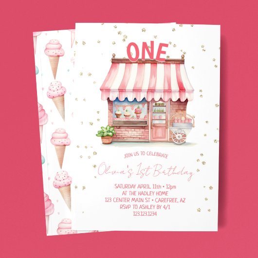 Invitation Fête de Glace 1er Anniversaire