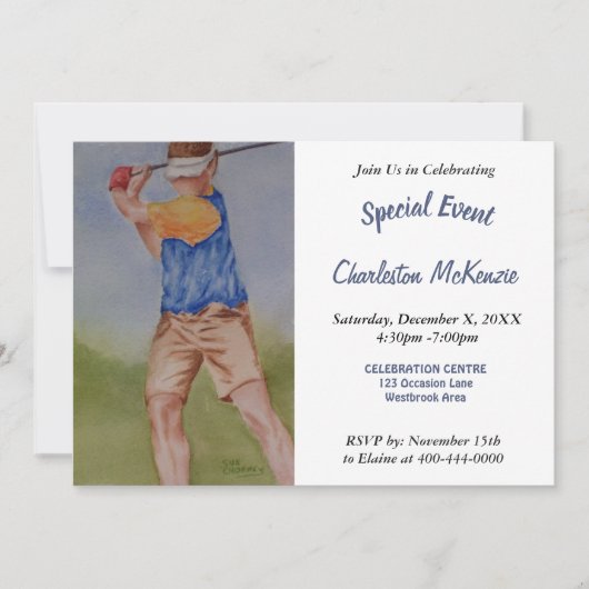 INVITATION FÊTE DE GOLF (Devant)