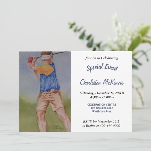 INVITATION FÊTE DE GOLF (Debout devant)