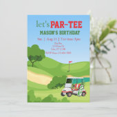 Invitation fête de golf d'anniversaire PAR-TEE (Debout devant)