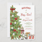 Invitation Fête de golf des Fêtes de Noël (Devant)