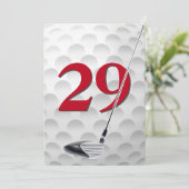 Invitation Fête de golf pour 29e anniversaire (Debout devant)