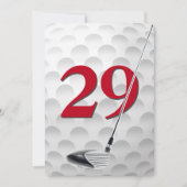 Invitation Fête de golf pour 29e anniversaire (Devant)
