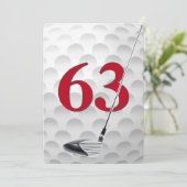 Invitation Fête de golf pour 63e anniversaire (Debout devant)