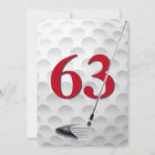 Invitation Fête de golf pour 63e anniversaire (Devant)