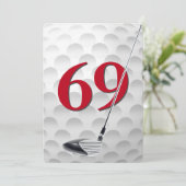 Invitation Fête de golf pour 69e anniversaire (Debout devant)
