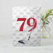 Invitation Fête de golf pour 79e anniversaire (Debout devant)