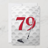 Invitation Fête de golf pour 79e anniversaire (Devant)