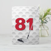 Invitation Fête de golf pour 81e anniversaire (Debout devant)
