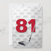 Invitation Fête de golf pour 81e anniversaire (Devant)